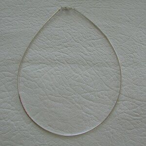 Italian 925 Sterling Silver Round Omega Chain Choker - 18" - NEW